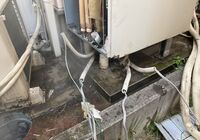 床暖付きエコキュート施工中