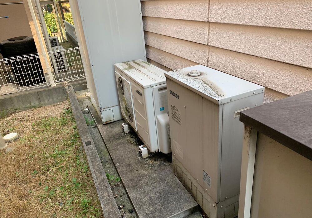 床暖付きエコキュート施工前