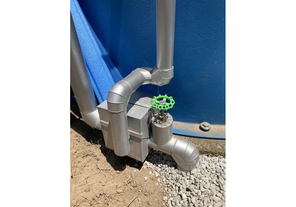貯水槽バルブ交換後